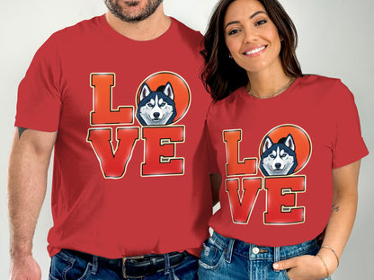 Love Husky Graphic Design Red T-shirt product