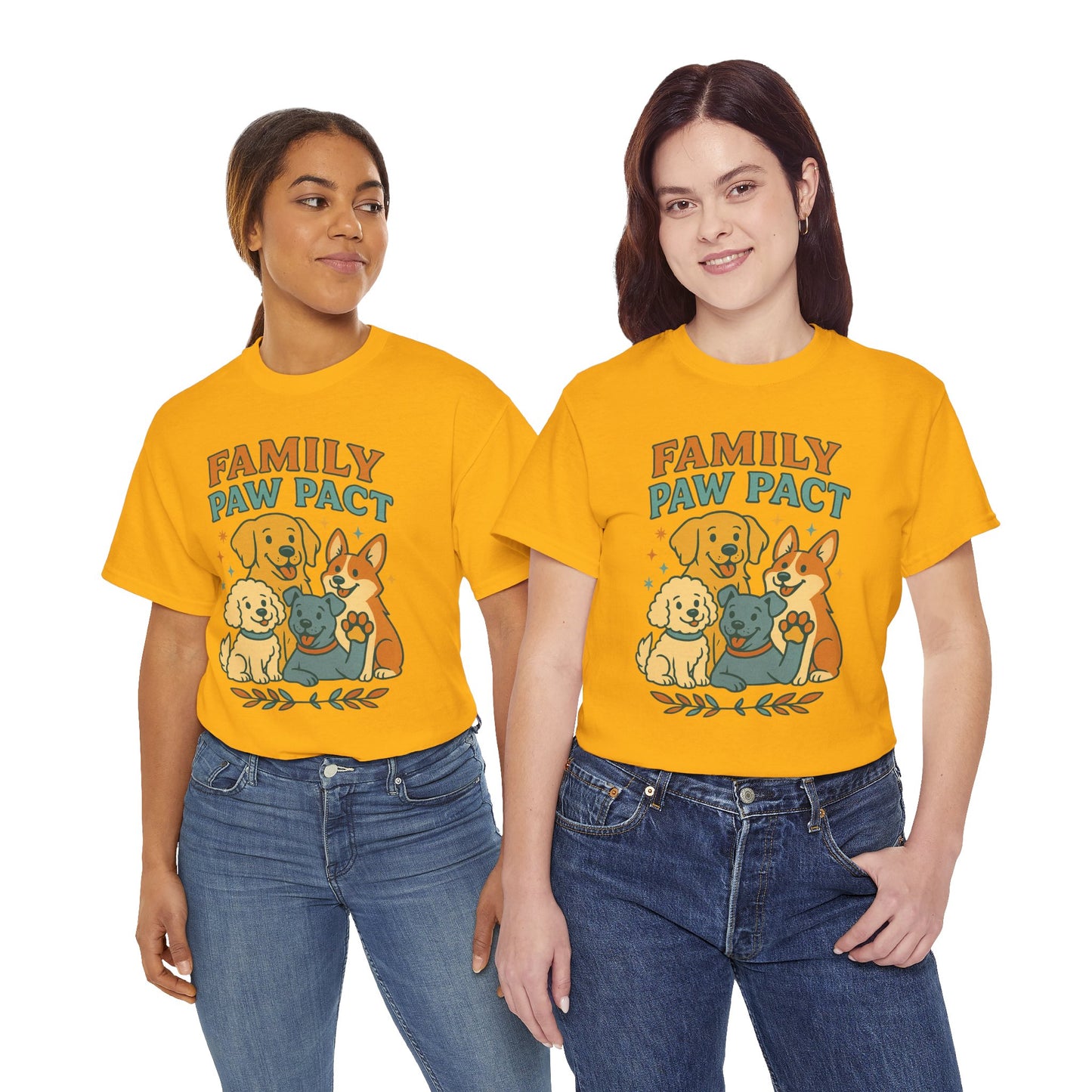 Paw Pact Family Tee: Dog Lovers Shirt, Unisex Cotton Tee, Pet Lover Gift, Animal Family T-Shirt, Adoption Celebration Apparel