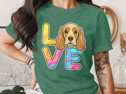Colorful Love Graphic Short Sleeve Dog Shirt product