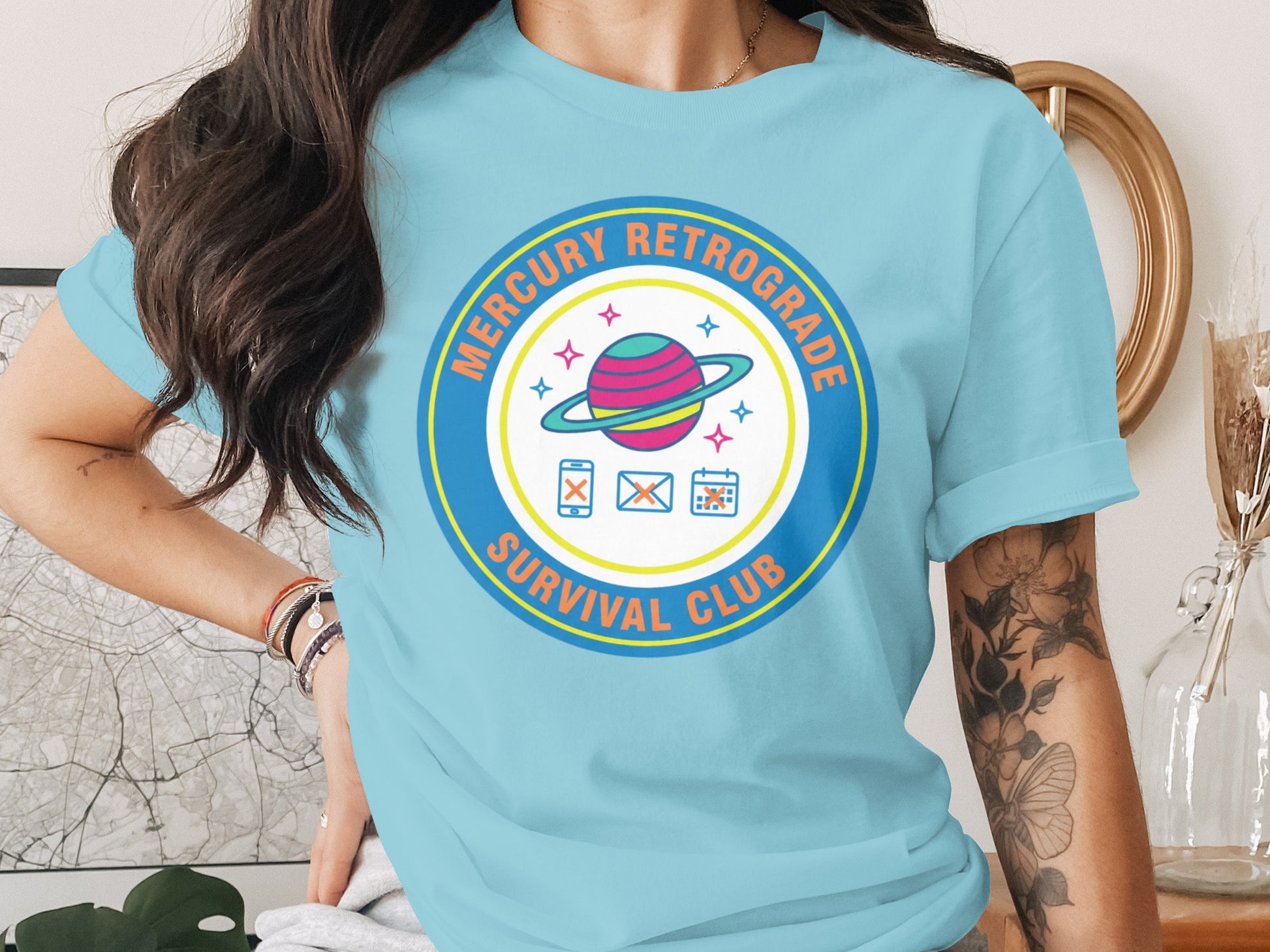 Mercury Retrograde Survival Club Graphic T-Shirt