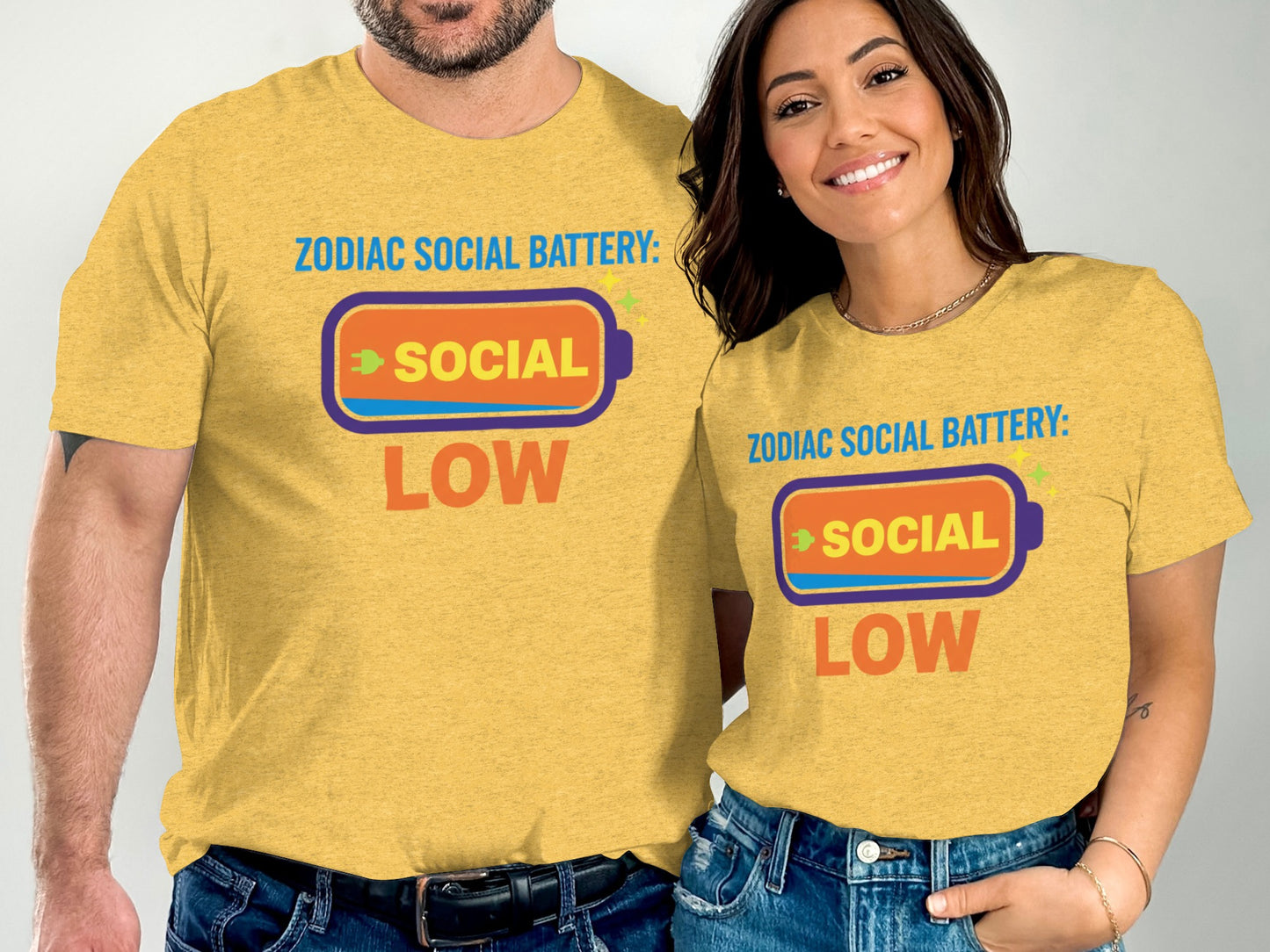 Zodiac Social Battery Social Low Shirts