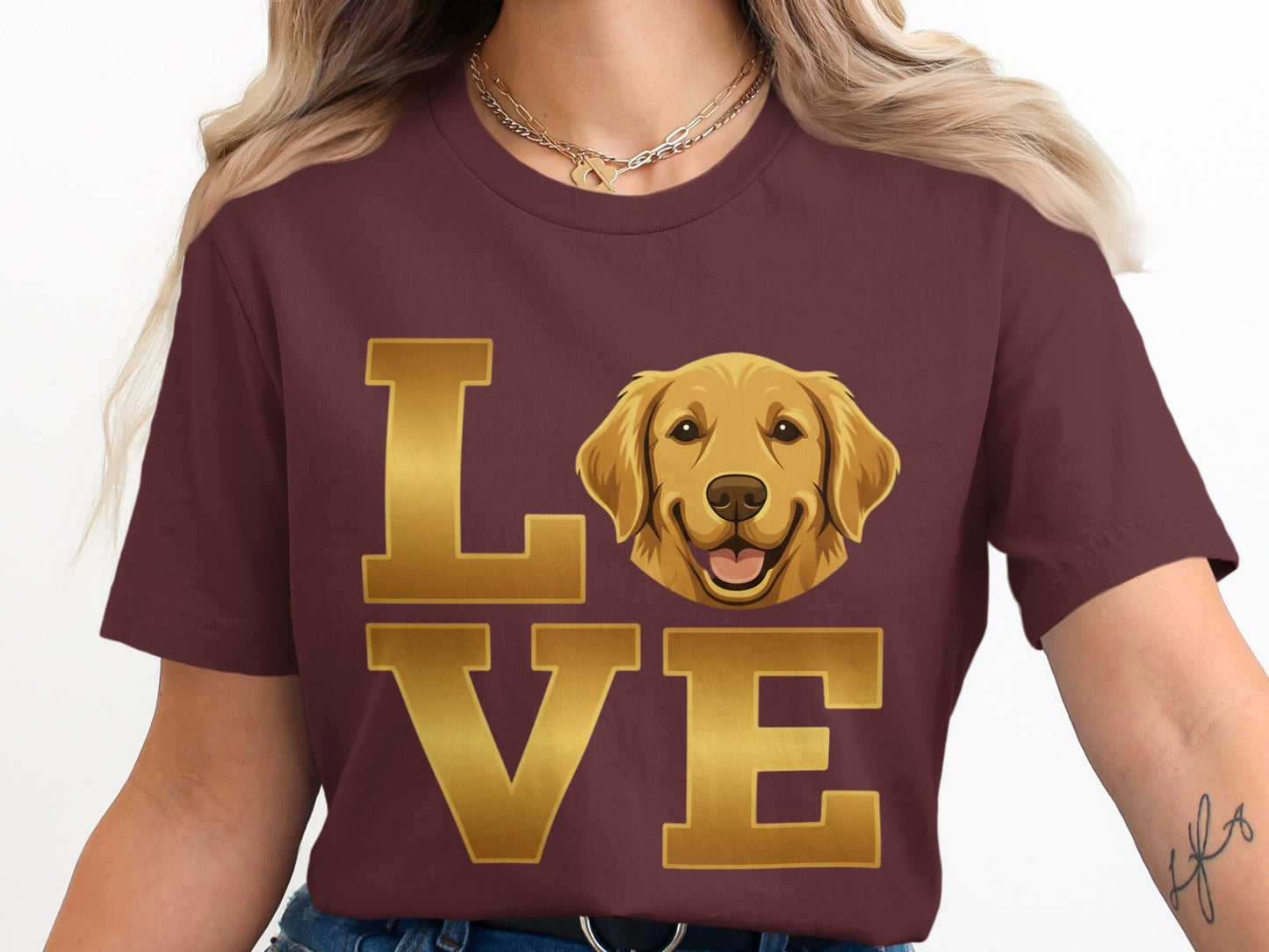 Love Golden Retriever Graphic T-Shirt product type