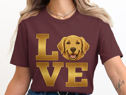 Love Golden Retriever Graphic T-Shirt product type