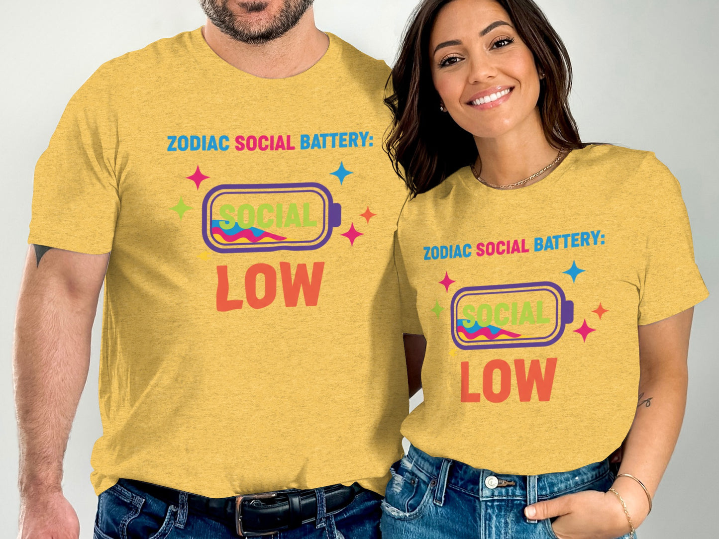 Zodiac Social Battery Low T-shirt