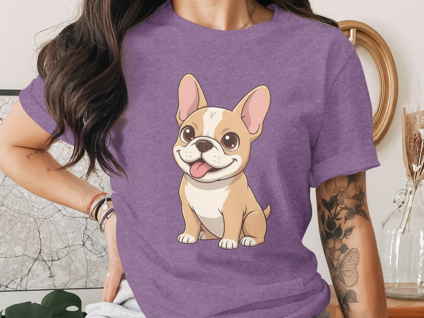 Adorable Cartoon Dog Graphic Shirt for Dog Lovers
