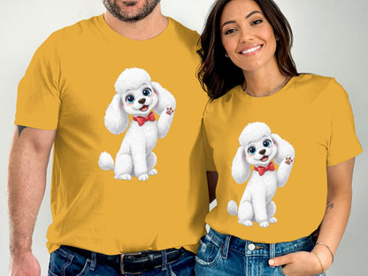 Cute White Dog Graphic Tee for Animal Lovers