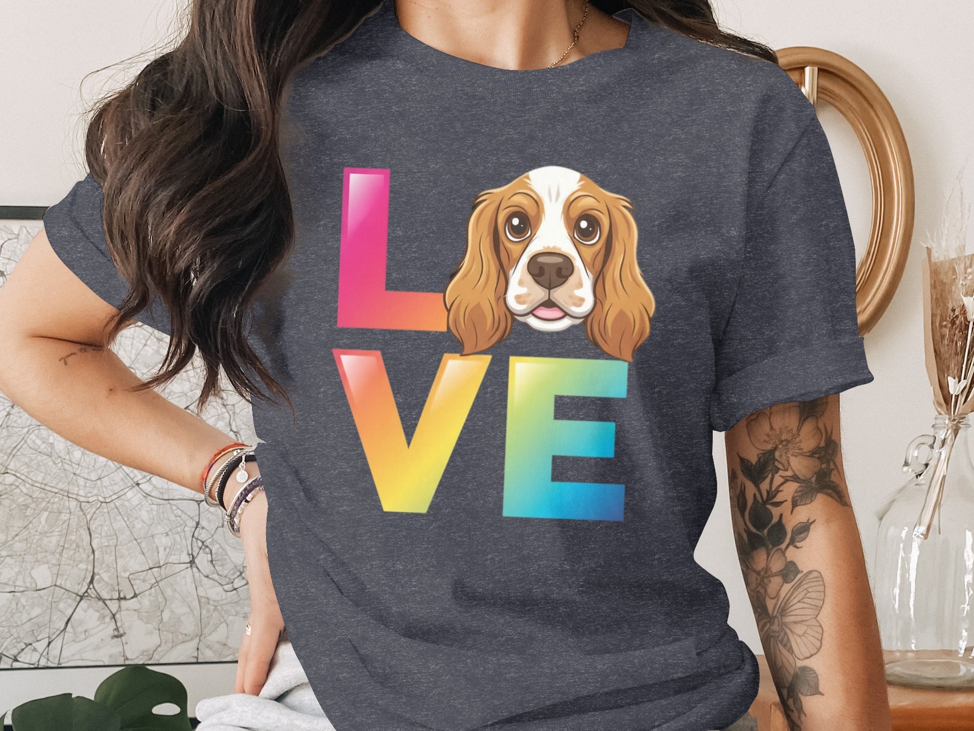 Colorful Love Dog Lover Graphic T-shirt product