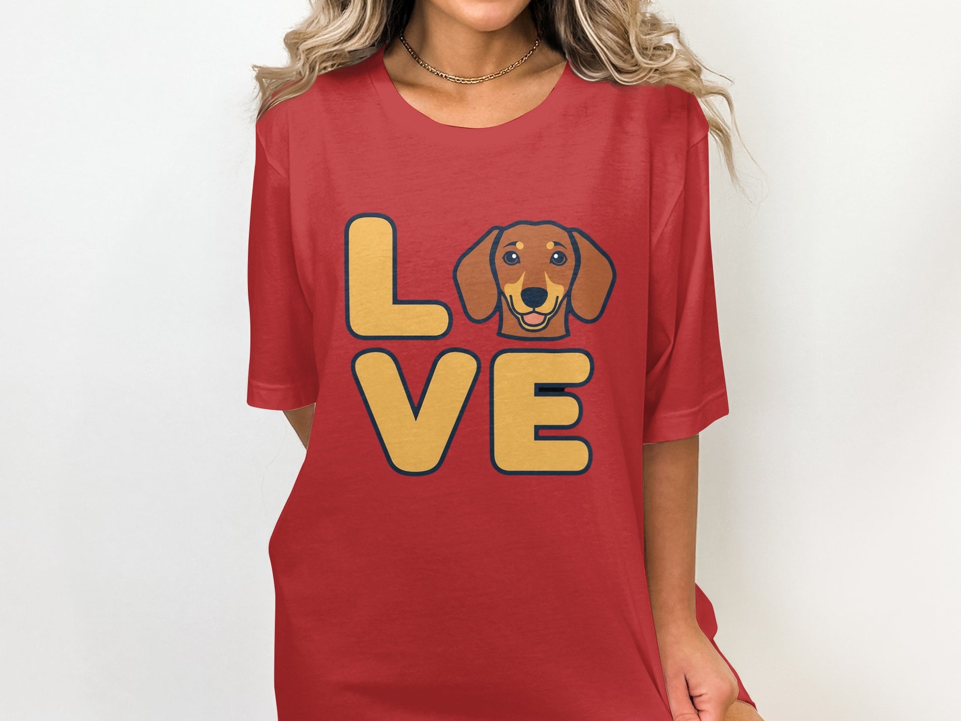 Love Dachshund Graphic Print Casual Fashion Product