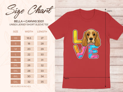 Cocker Spaniel Love Graphic Unisex Jersey Short Sleeve product type