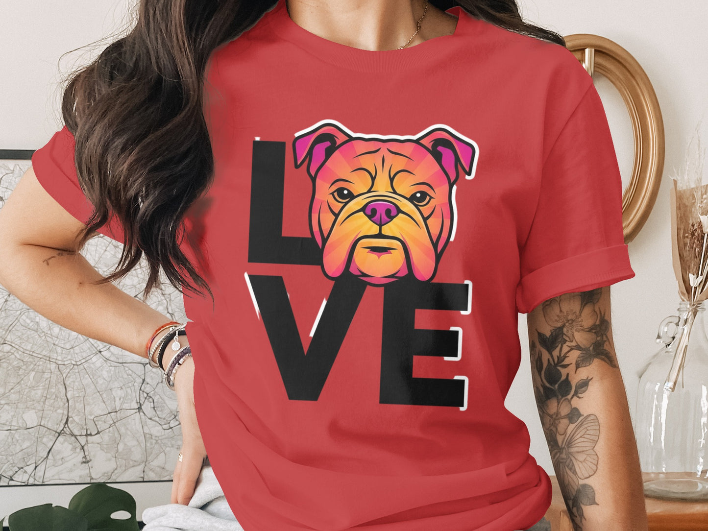 Dog Love Heart Design for Animal Lovers Unisex T-Shirt