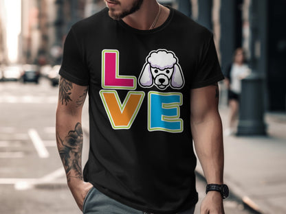 Love Poodle Design Graphic Tee shirt product