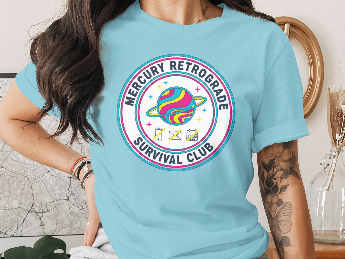 Mercury Retrograde Survival Club Graphic T-Shirt