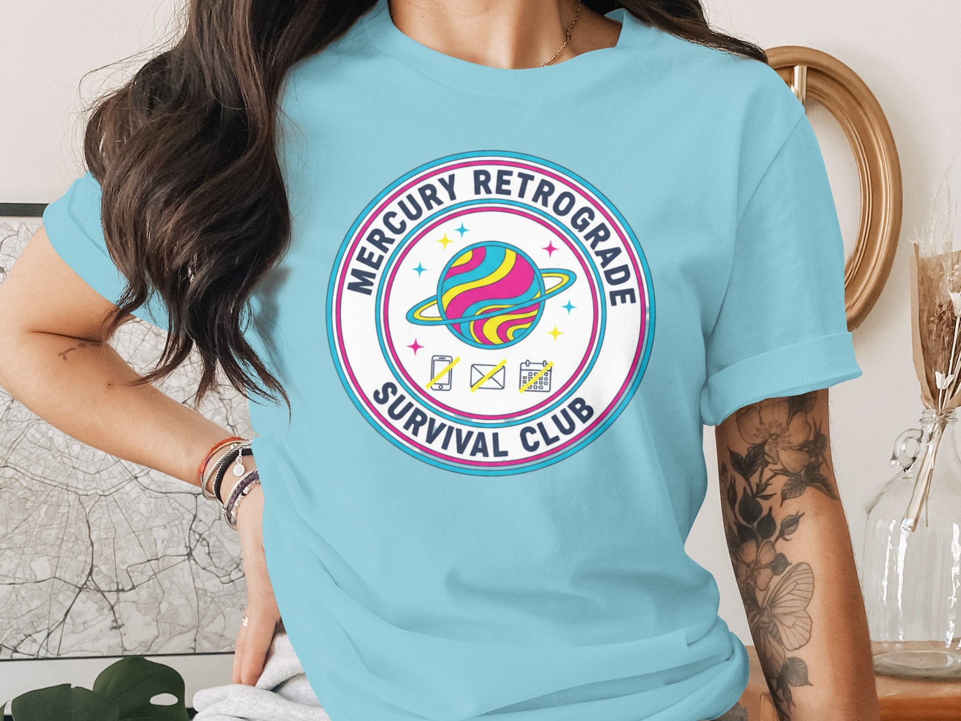 Mercury Retrograde Survival Club Graphic T-Shirt
