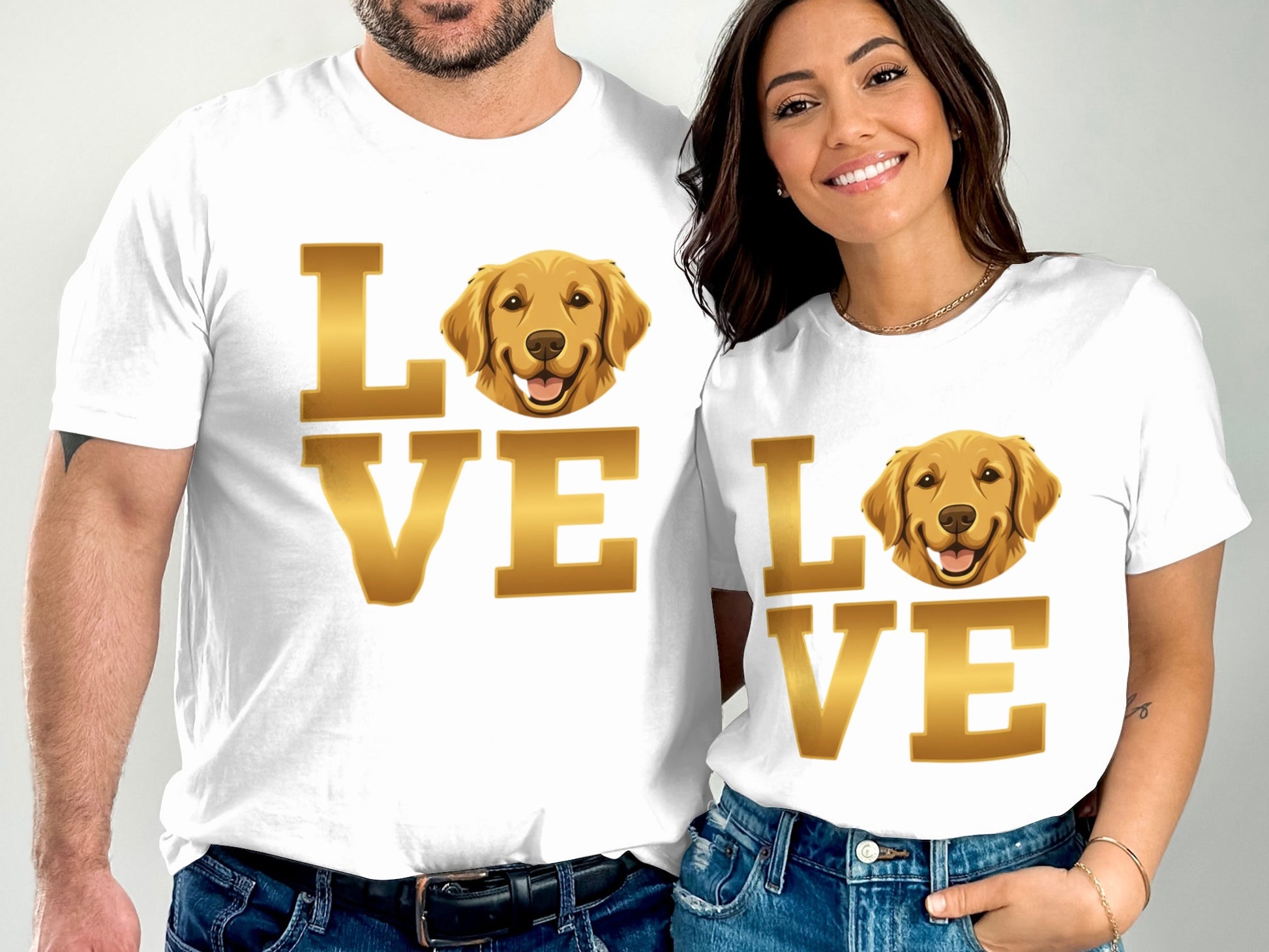 Golden Retriever Love Design Printed T-Shirt product