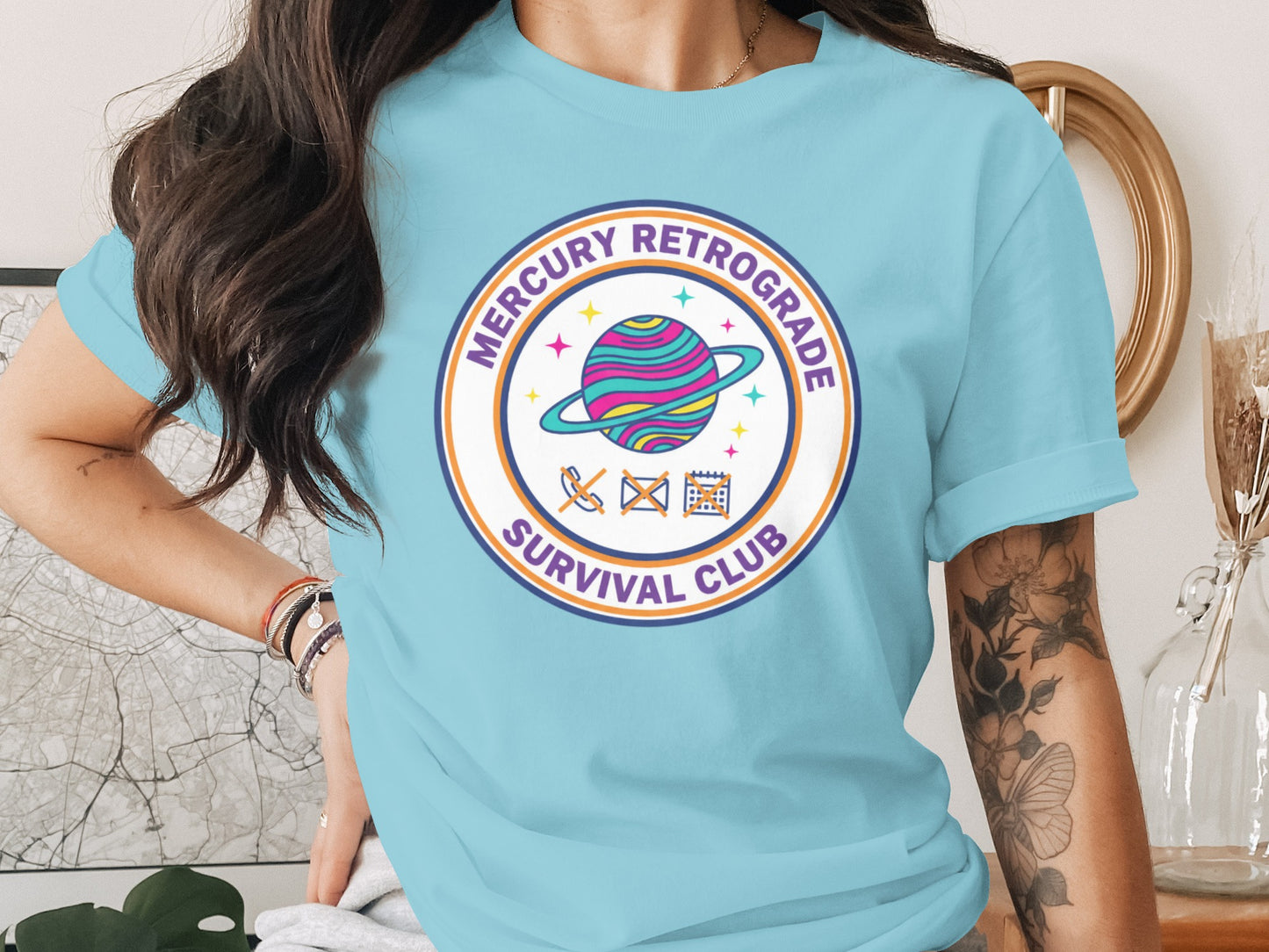Mercury Retrograde Survival Club Tee for Astrology Lovers