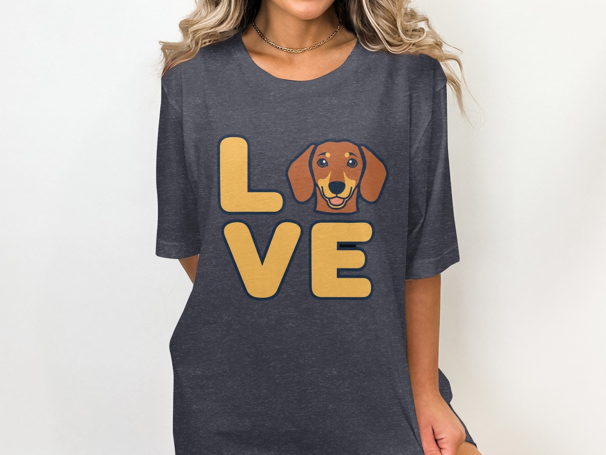 Love Dachshund Dog Graphic Printed Shirt product