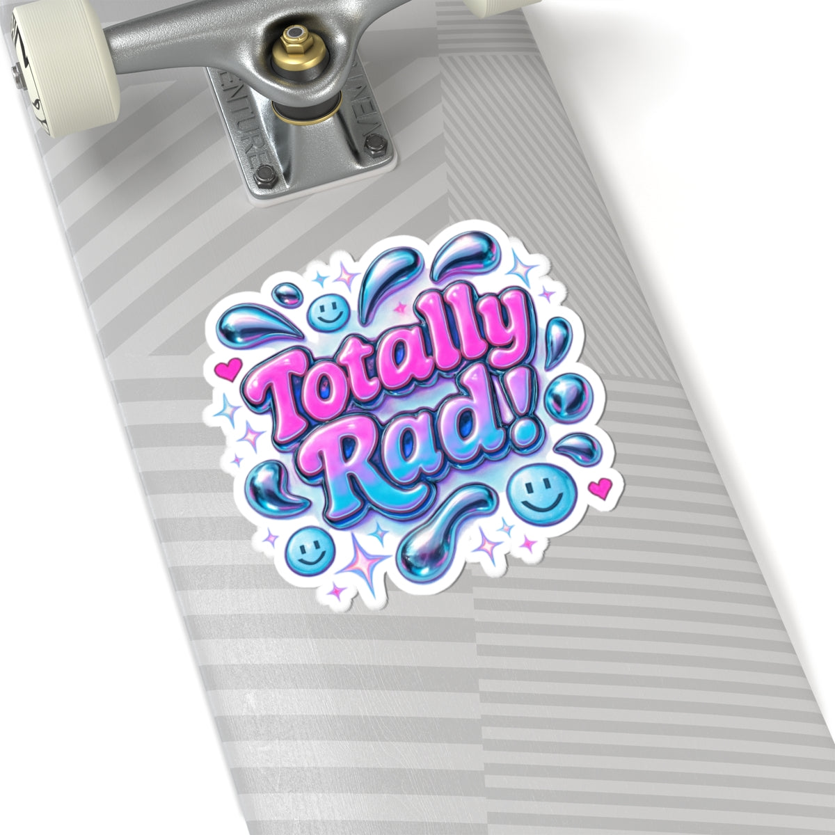 Totally Rad Kiss-Cut Stickers - Vibrant Retro Designs for Fun Personalization