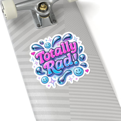 Totally Rad Kiss-Cut Stickers - Vibrant Retro Designs for Fun Personalization