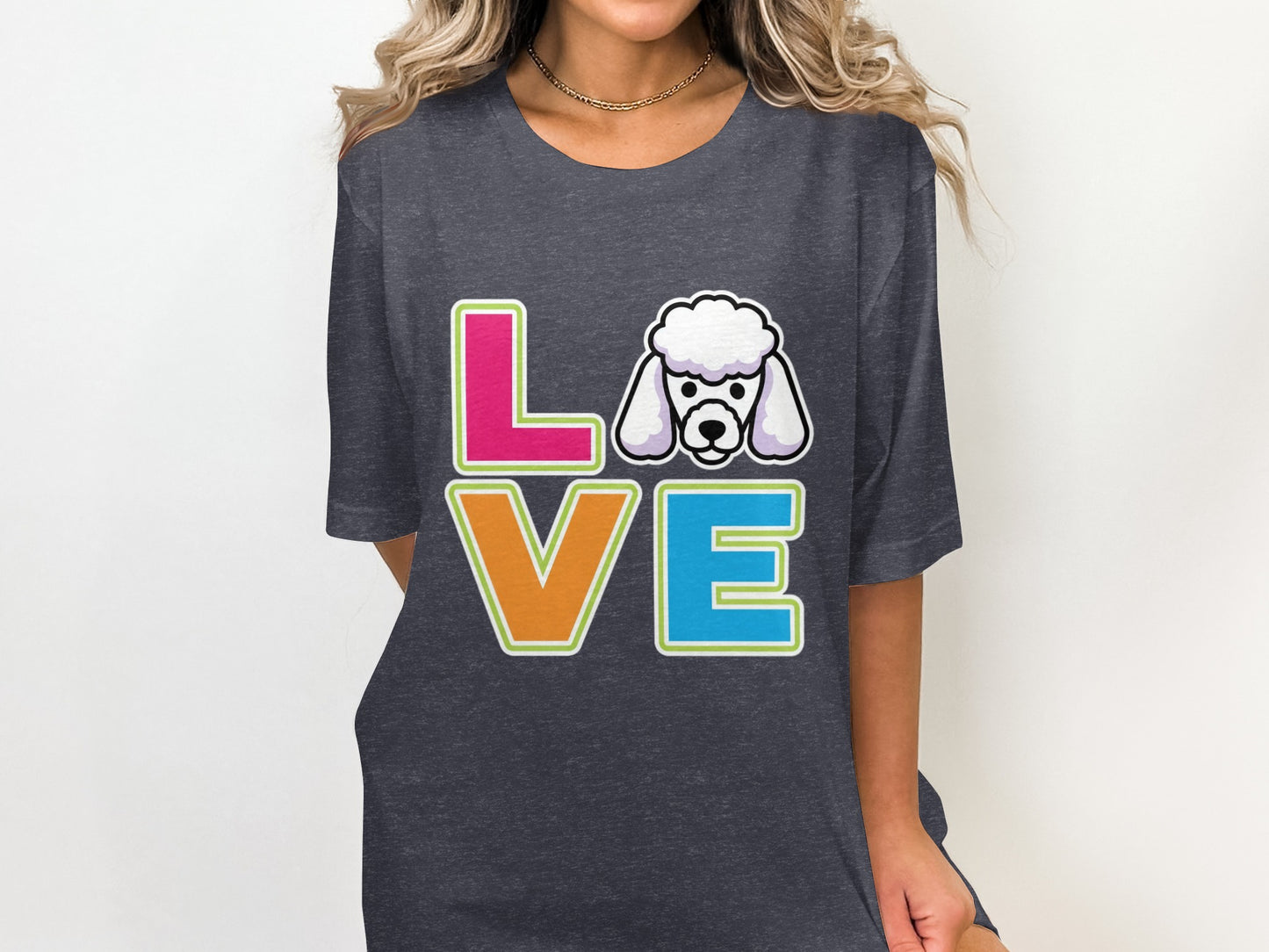 Colorful Love with Poodle Graphic Design Shirt product