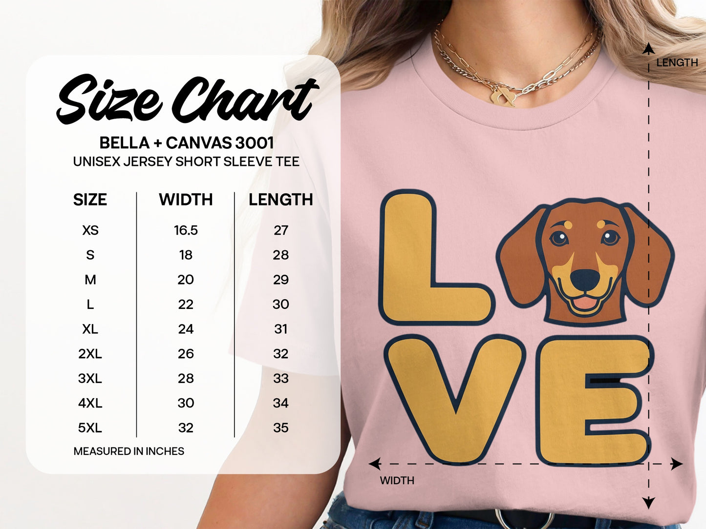Cute Dachshund Love T-shirt Unisex Product Type