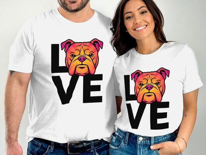 Love Bulldog Graphic Design Unisex T-shirt product type