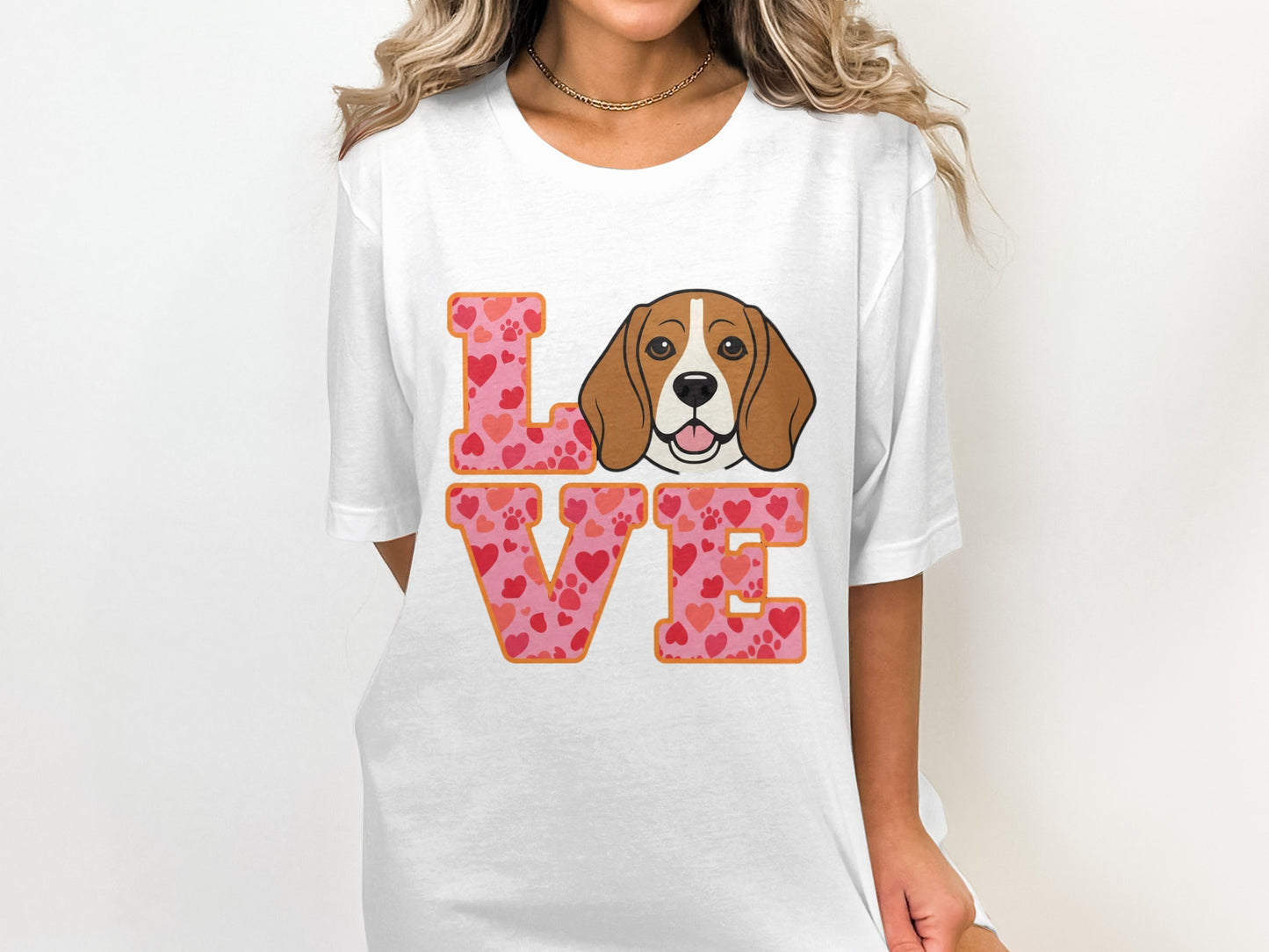 Love with Cute Dog Print Graphic Tee product