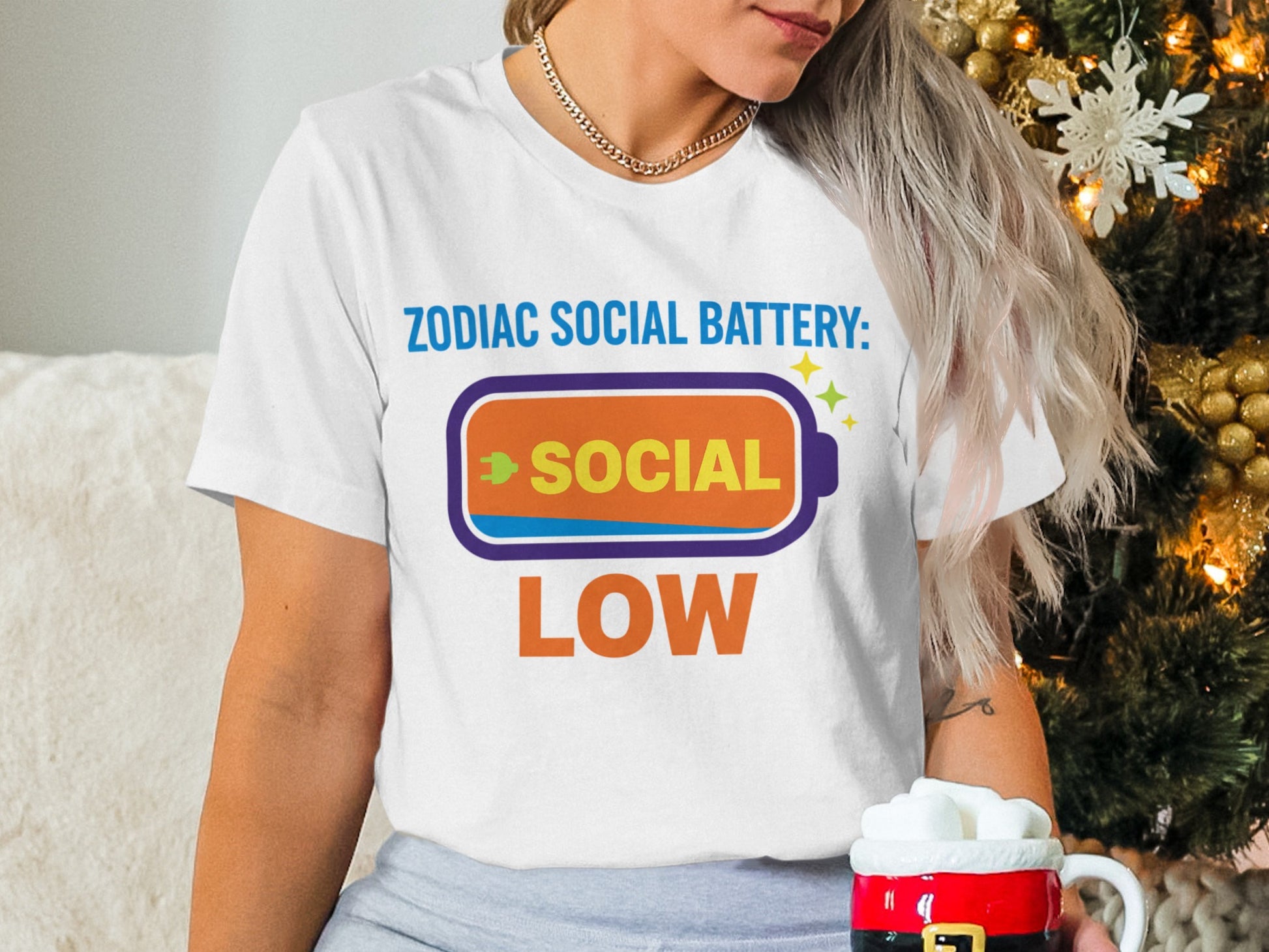 Zodiac Social Battery Low Graphic Tee
