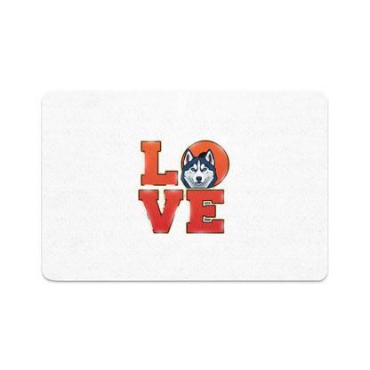 Love Husky Dog Theme Design Bath Mat Product