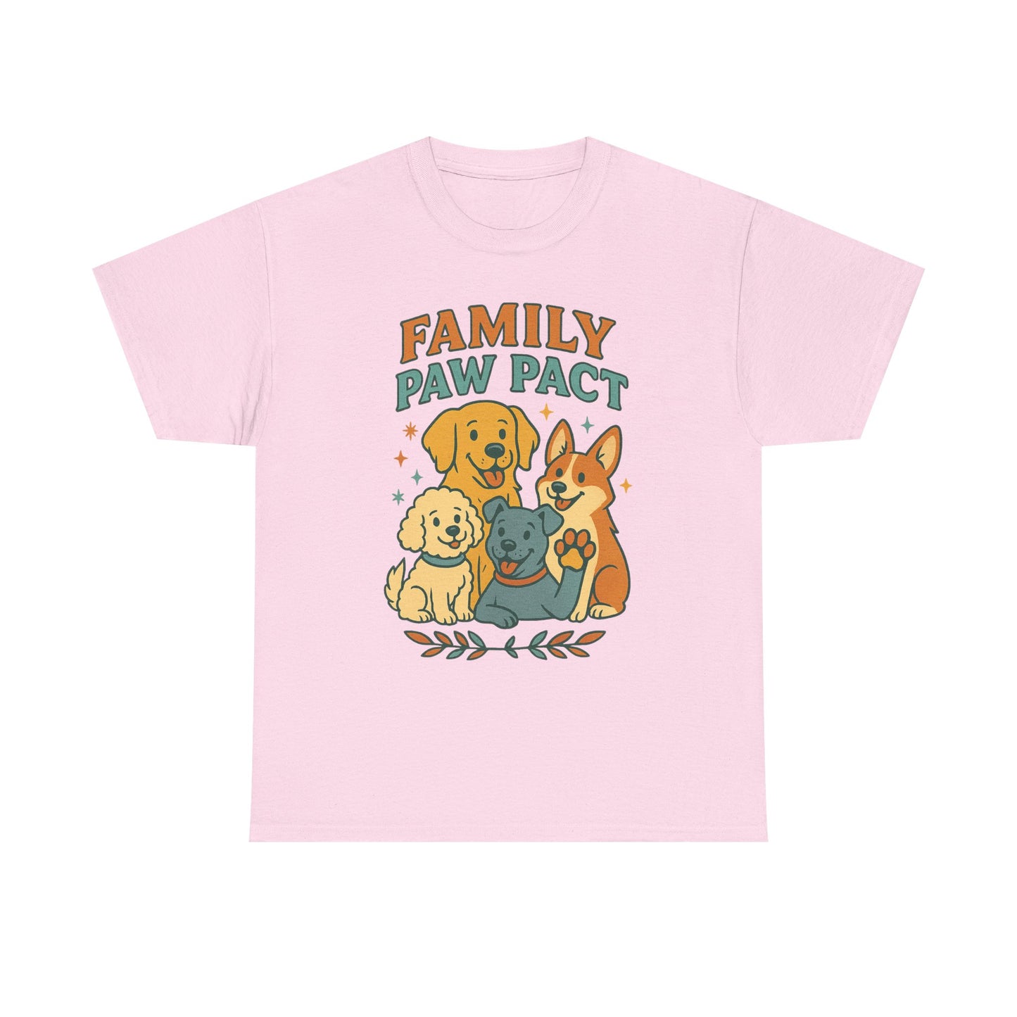 Paw Pact Family Tee: Dog Lovers Shirt, Unisex Cotton Tee, Pet Lover Gift, Animal Family T-Shirt, Adoption Celebration Apparel