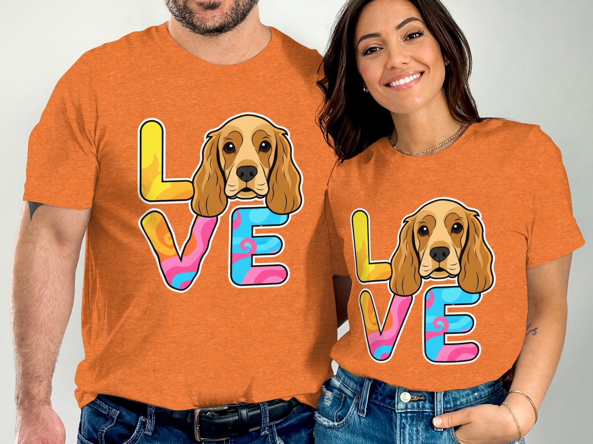 Colorful Dog Love Graphic Printed Shirt product type