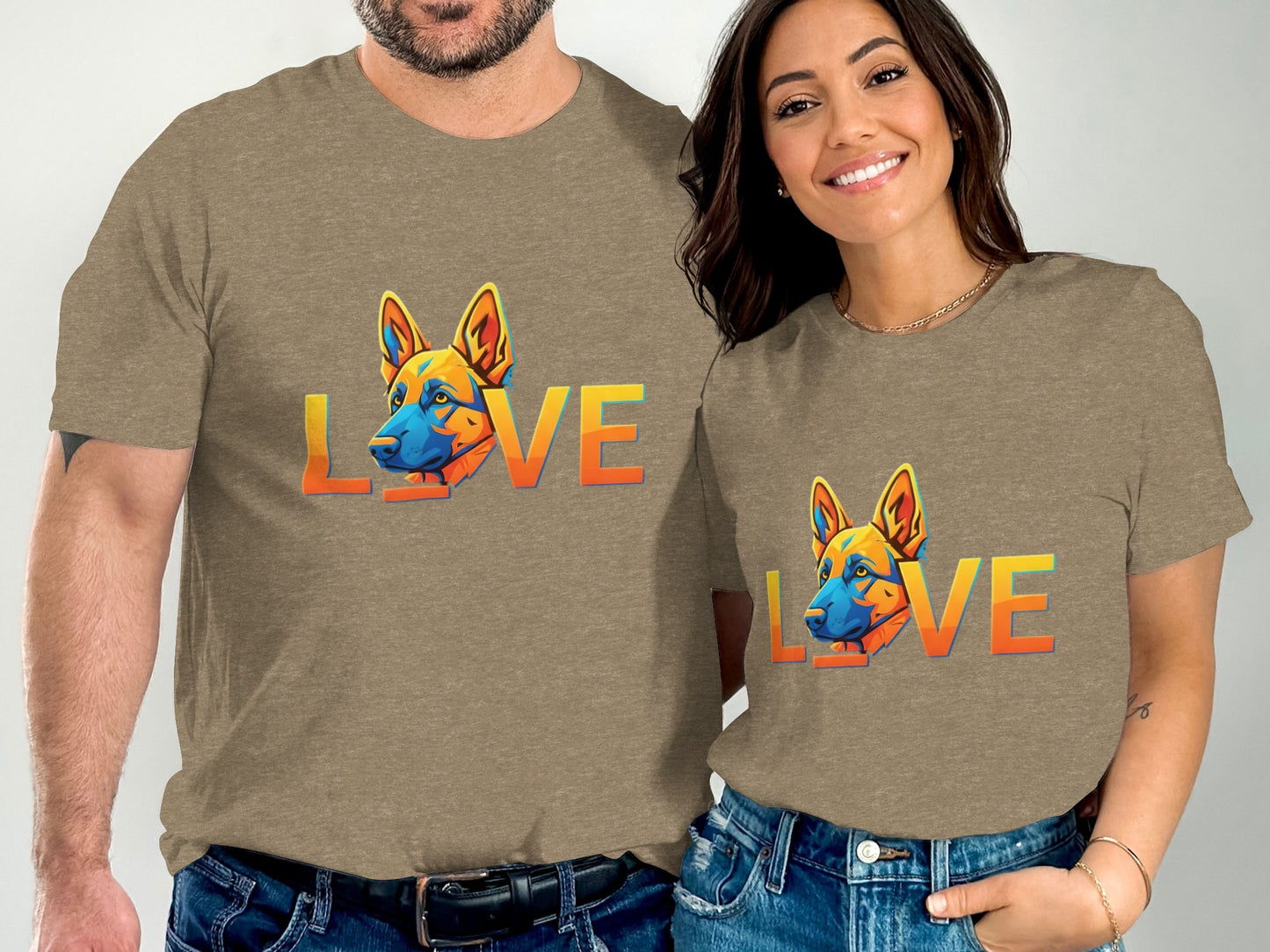 Colorful Dog Love Graphic T-Shirt product