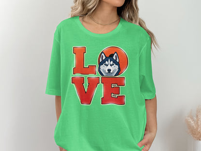 Green Love Husky Graphic T-Shirt product type