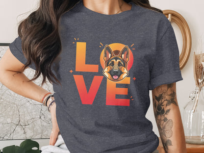 Love German Shepherd Graphic Print T-shirt product