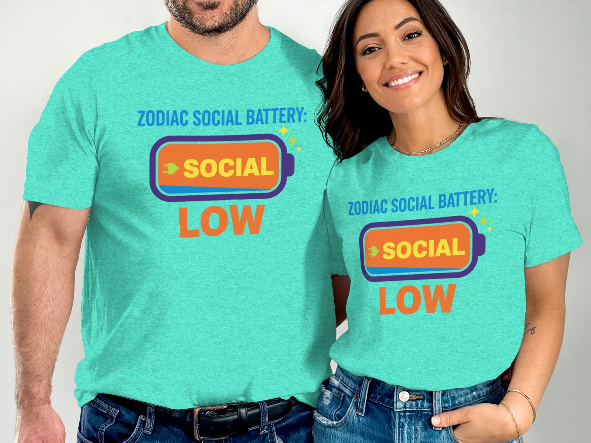 Zodiac Social Battery Low Social Graphic Tee
