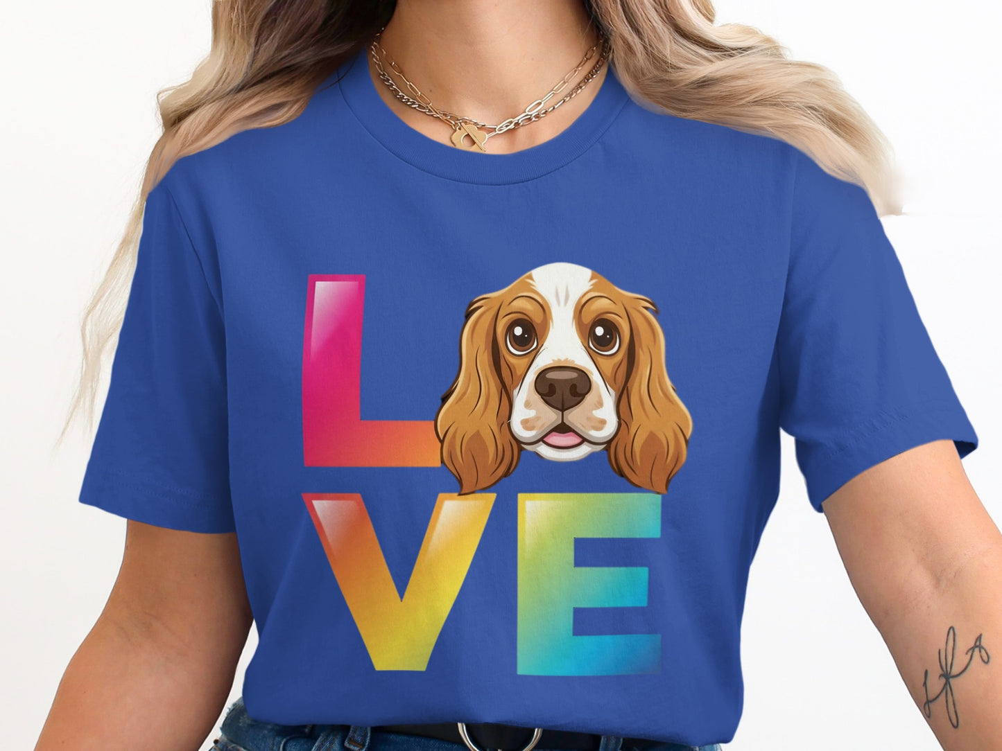 Colorful Love Puppy Shirt Cute Dog Graphic Tee product