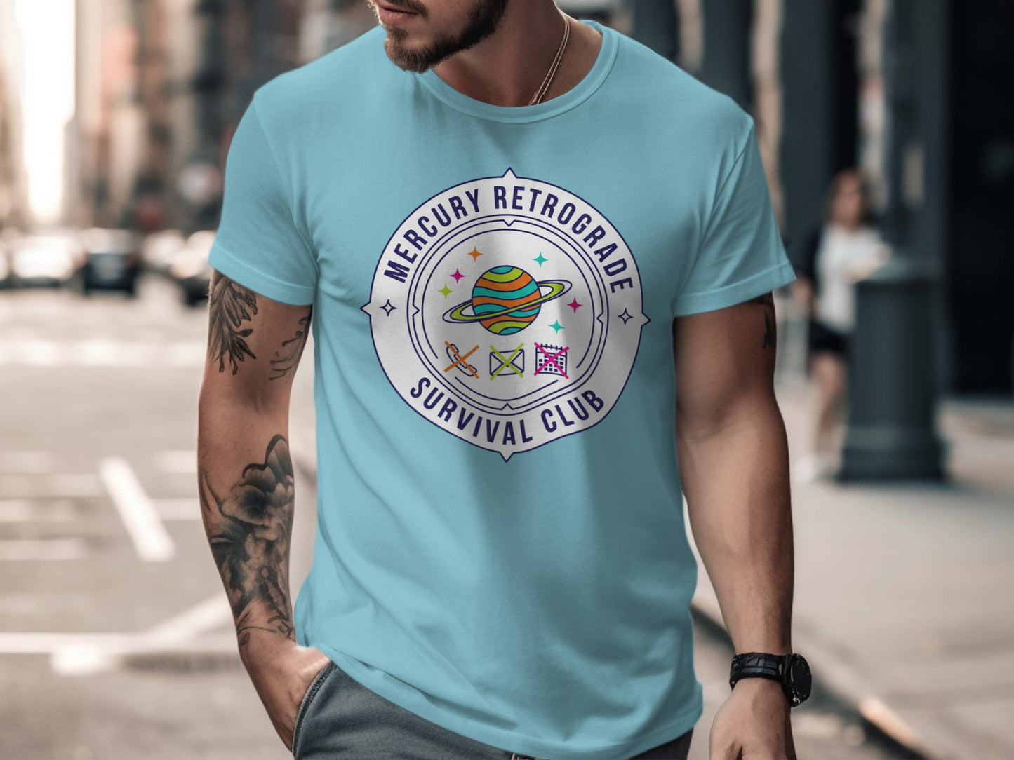 Mercury Retrograde Survival Club Graphic Tee
