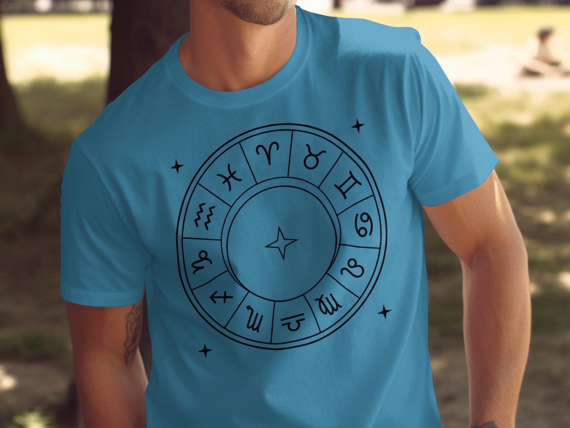 Zodiac Signs Wheel Graphic Design T-Shirt Product