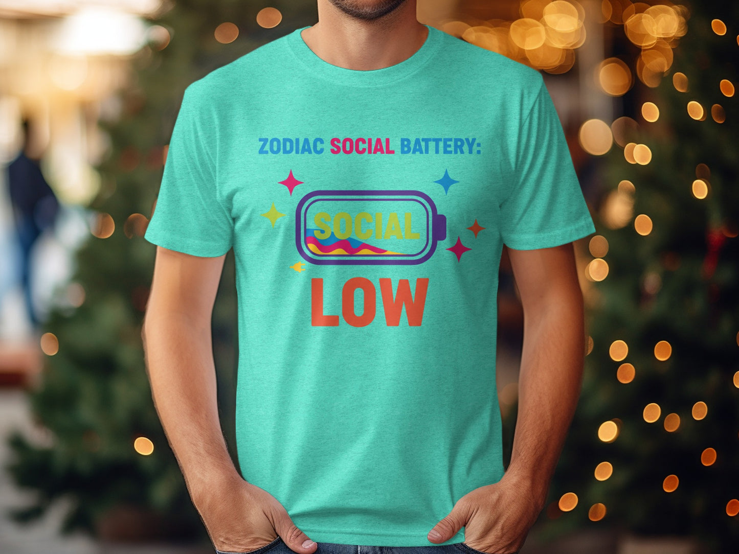 Zodiac Social Battery Social Low Shine Bright Shirt