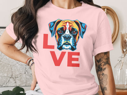 Boxer Dog Love Graphic Print T-Shirt product type