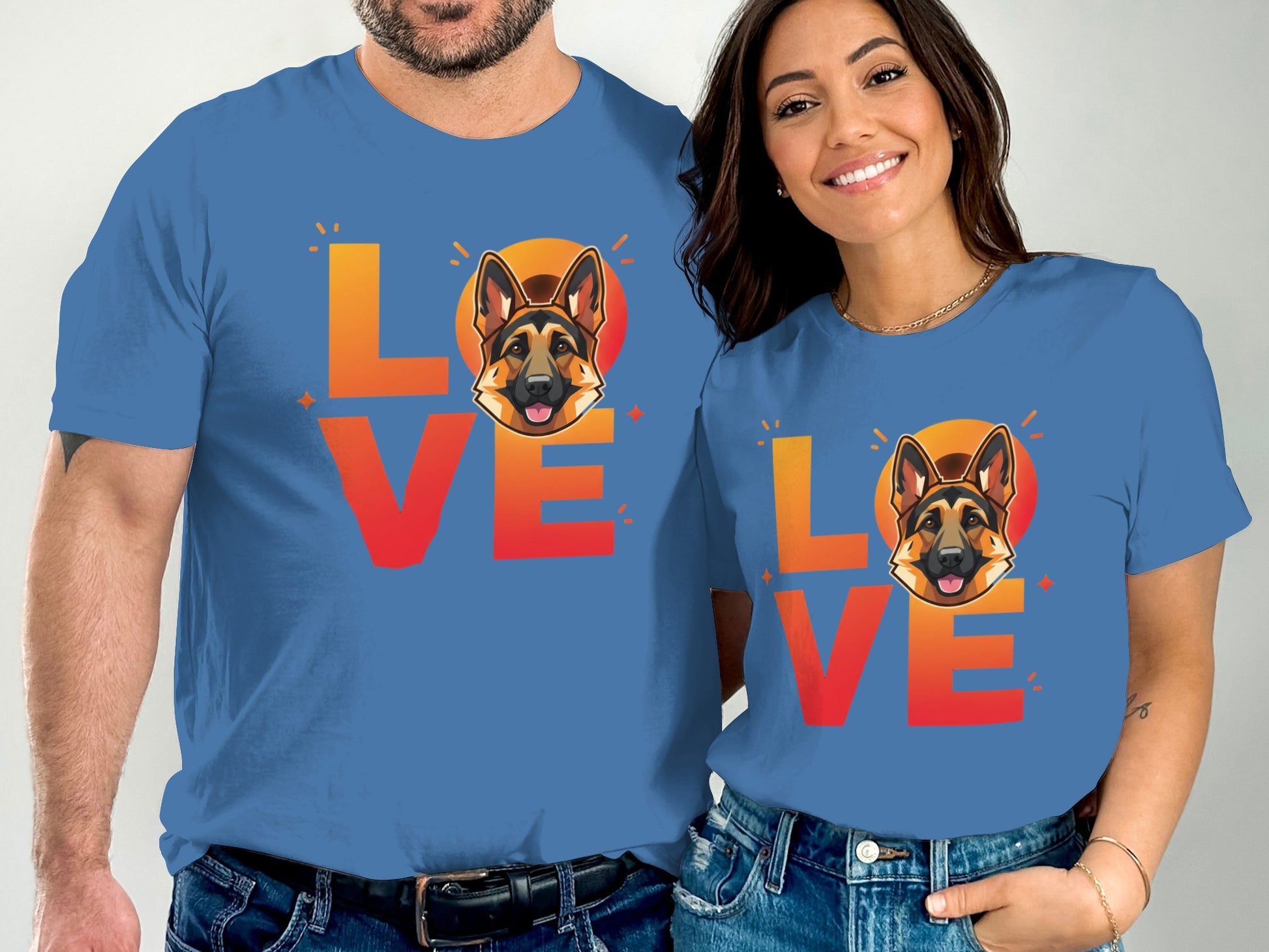 Love German Shepherd Dog Couple Matching Shirt product