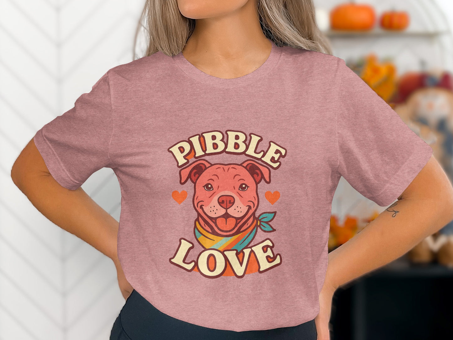 Pibble Love Graphic Tee Cute Dog Lovers Shirt product type