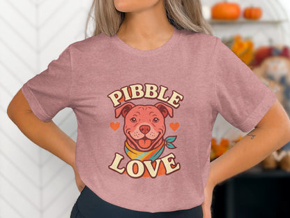 Pibble Love Graphic Tee Cute Dog Lovers Shirt product type