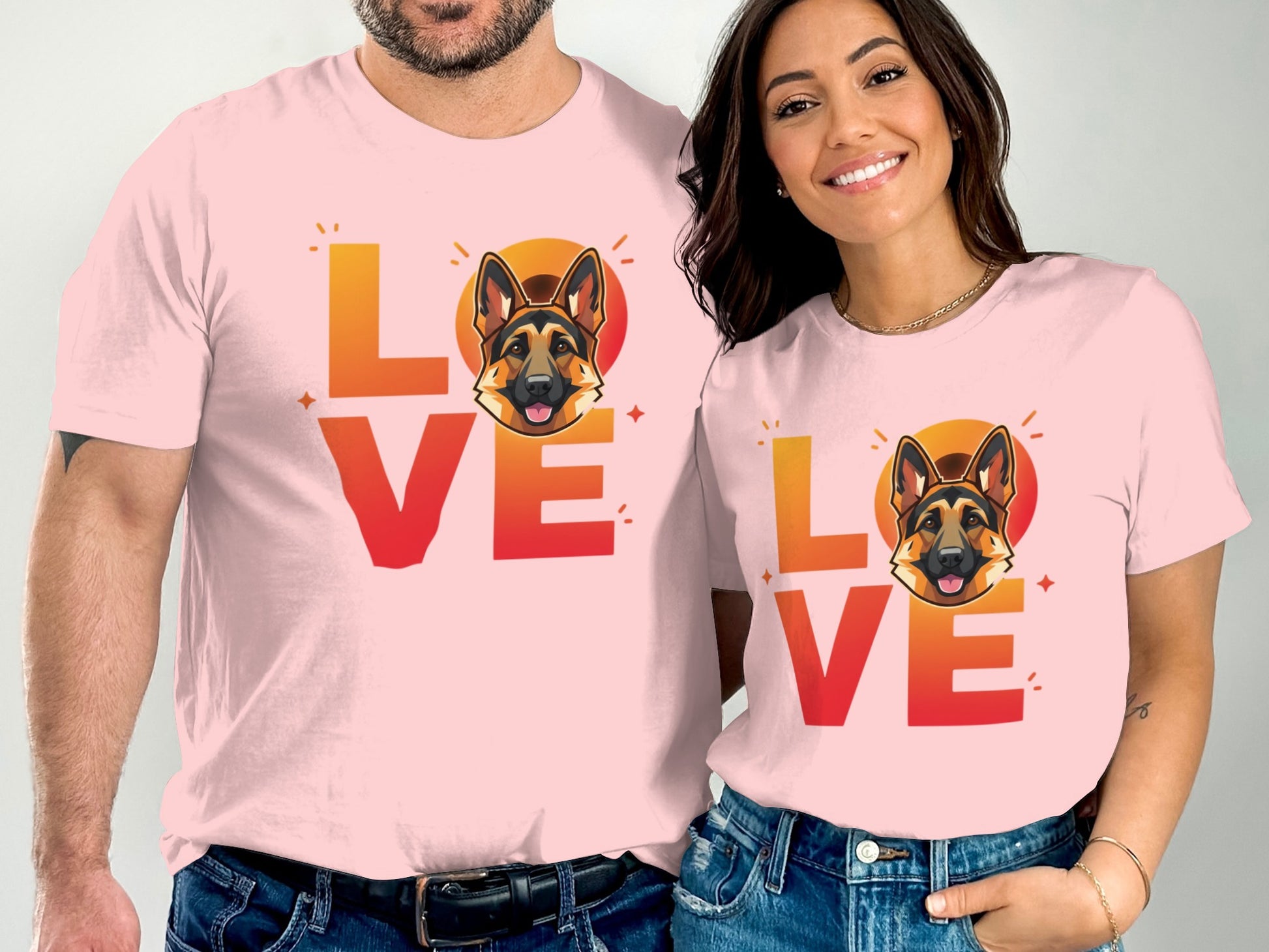 Love German Shepherd Design Unisex Casual Shirt product