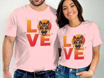 Love German Shepherd Design Unisex Casual Shirt product