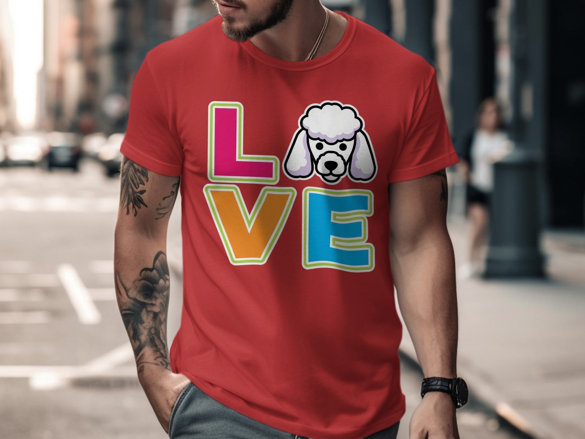 Love Poodle Graphic Printed Unisex T-Shirt Product