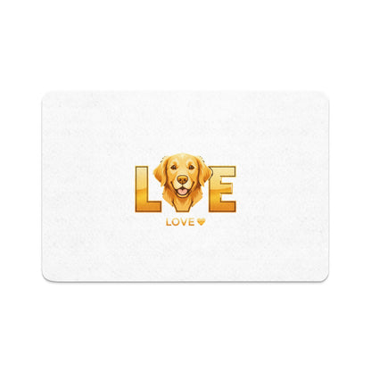Golden Retriever Love Print Bath Mat product