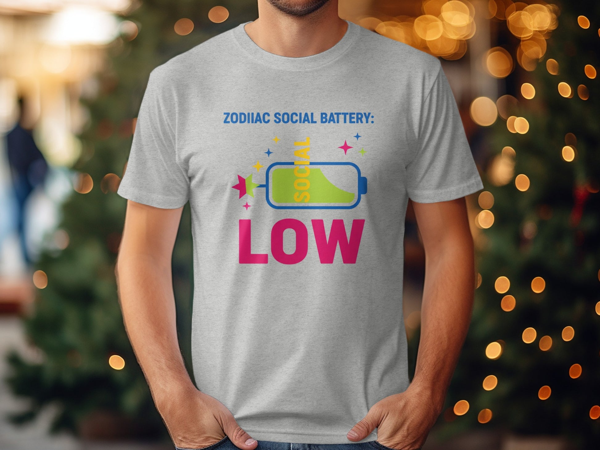 Zodiac Social Battery Low Graphic Tshirt