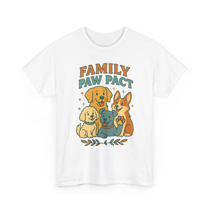 Paw Pact Family Tee: Dog Lovers Shirt, Unisex Cotton Tee, Pet Lover Gift, Animal Family T-Shirt, Adoption Celebration Apparel