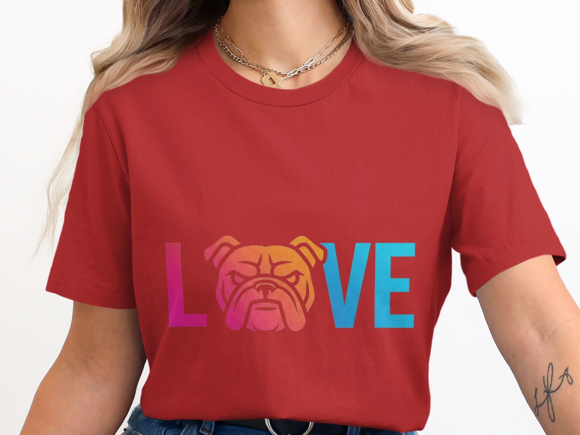 Love Bulldog Graphic Women's T-Shirt product type