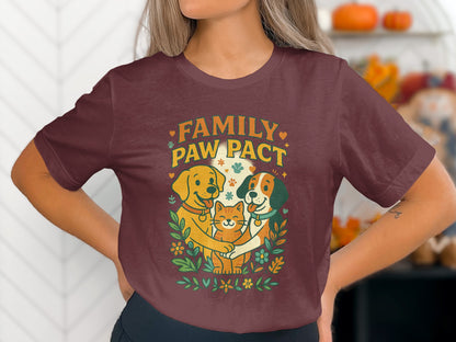 Family Paw Pact Cute Animal Friends T-shirt product type